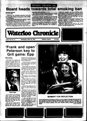 Waterloo Chronicle (Waterloo, On1868), 25 Mar 1987