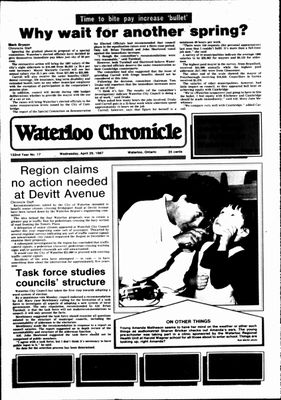 Waterloo Chronicle (Waterloo, On1868), 29 Apr 1987