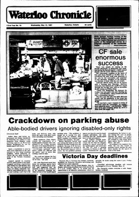 Waterloo Chronicle (Waterloo, On1868), 13 May 1987