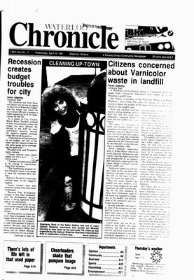 Waterloo Chronicle (Waterloo, On1868), 24 Apr 1991