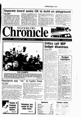 Waterloo Chronicle (Waterloo, On1868), 1 May 1991