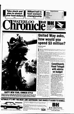 Waterloo Chronicle (Waterloo, On1868), 1 Feb 1995