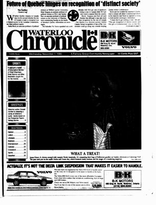 Waterloo Chronicle (Waterloo, On1868), 1 Nov 1995