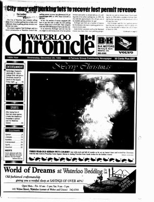 Waterloo Chronicle (Waterloo, On1868), 20 Dec 1995