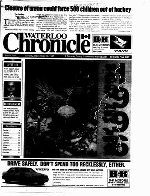 Waterloo Chronicle (Waterloo, On1868), 26 Dec 1995