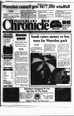 Waterloo Chronicle (Waterloo, On1868), 15 May 1996