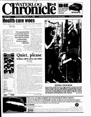 Waterloo Chronicle (Waterloo, On1868), 11 Feb 1998