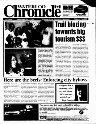 Waterloo Chronicle (Waterloo, On1868), 13 May 1998