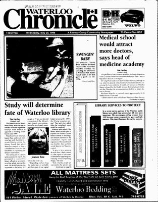 Waterloo Chronicle (Waterloo, On1868), 20 May 1998