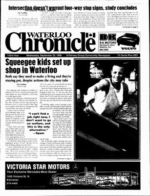 Waterloo Chronicle (Waterloo, On1868), 23 Sep 1998