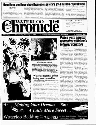 Waterloo Chronicle (Waterloo, On1868), 17 Feb 1999