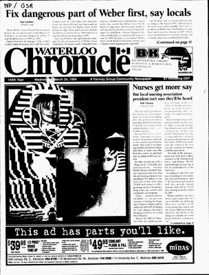 Waterloo Chronicle (Waterloo, On1868), 24 Mar 1999