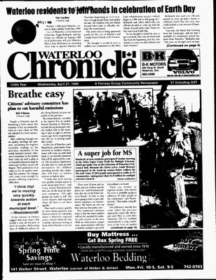 Waterloo Chronicle (Waterloo, On1868), 21 Apr 1999