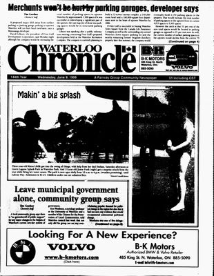 Waterloo Chronicle (Waterloo, On1868), 9 Jun 1999