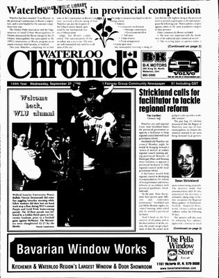 Waterloo Chronicle (Waterloo, On1868), 29 Sep 1999