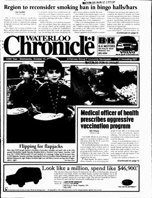 Waterloo Chronicle (Waterloo, On1868), 13 Oct 1999