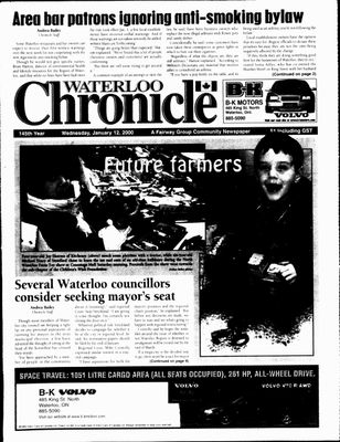 Waterloo Chronicle (Waterloo, On1868), 12 Jan 2000