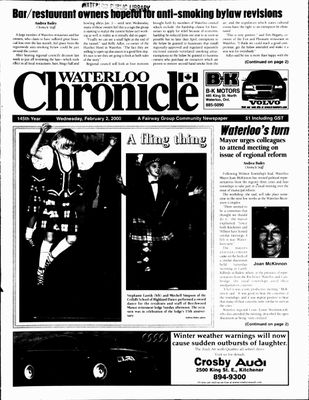 Waterloo Chronicle (Waterloo, On1868), 2 Feb 2000