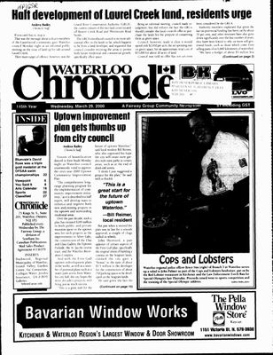 Waterloo Chronicle (Waterloo, On1868), 29 Mar 2000