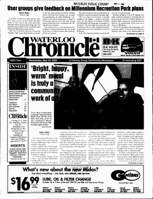 Waterloo Chronicle (Waterloo, On1868), 24 May 2000