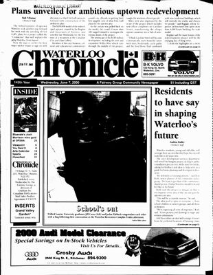 Waterloo Chronicle (Waterloo, On1868), 7 Jun 2000