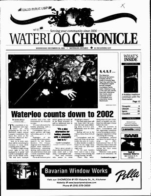 Waterloo Chronicle (Waterloo, On1868), 26 Dec 2001