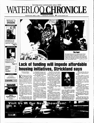 Waterloo Chronicle (Waterloo, On1868), 3 Apr 2002