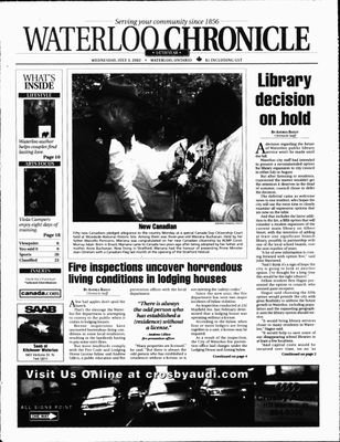 Waterloo Chronicle (Waterloo, On1868), 3 Jul 2002