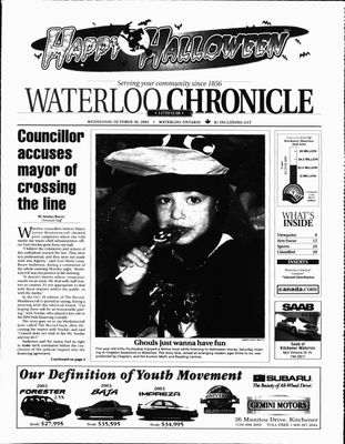 Waterloo Chronicle (Waterloo, On1868), 30 Oct 2002