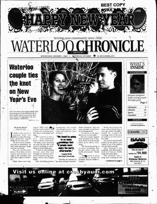 Waterloo Chronicle (Waterloo, On1868), 1 Jan 2003