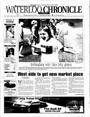 Waterloo Chronicle (Waterloo, On1868), 2 Jul 2003