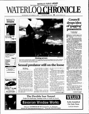 Waterloo Chronicle (Waterloo, On1868), 24 Sep 2003