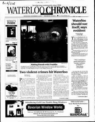 Waterloo Chronicle (Waterloo, On1868), 26 Nov 2003