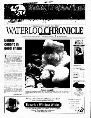 Waterloo Chronicle (Waterloo, On1868), 24 Dec 2003