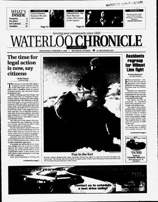 Waterloo Chronicle (Waterloo, On1868), 4 Feb 2004