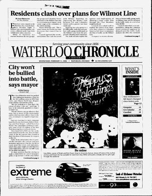 Waterloo Chronicle (Waterloo, On1868), 11 Feb 2004