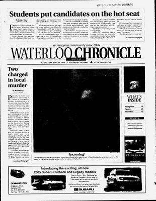 Waterloo Chronicle (Waterloo, On1868), 16 Jun 2004