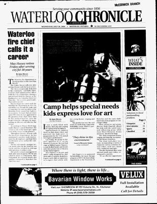 Waterloo Chronicle (Waterloo, On1868), 28 Jul 2004