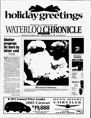 Waterloo Chronicle (Waterloo, On1868), 22 Dec 2004