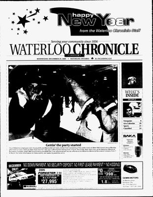 Waterloo Chronicle (Waterloo, On1868), 29 Dec 2004