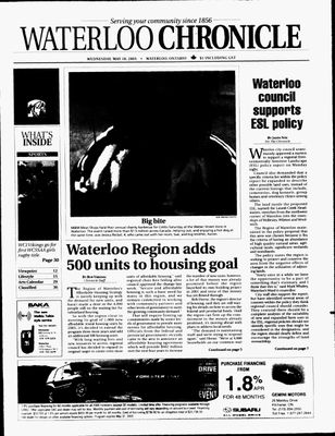 Waterloo Chronicle (Waterloo, On1868), 18 May 2005