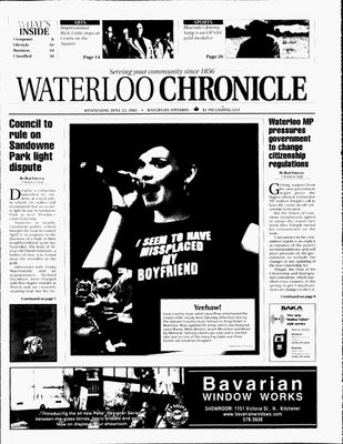 Waterloo Chronicle (Waterloo, On1868), 22 Jun 2005