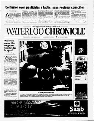 Waterloo Chronicle (Waterloo, On1868), 12 Oct 2005