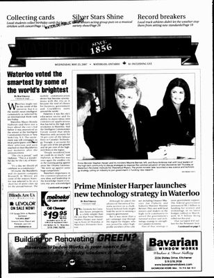 Waterloo Chronicle (Waterloo, On1868), 23 May 2007