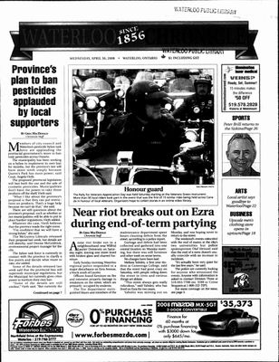 Waterloo Chronicle (Waterloo, On1868), 30 Apr 2008