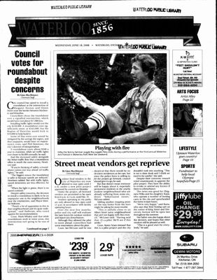 Waterloo Chronicle (Waterloo, On1868), 18 Jun 2008