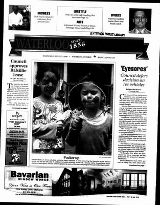 Waterloo Chronicle (Waterloo, On1868), 25 Jun 2008