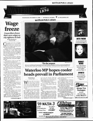 Waterloo Chronicle (Waterloo, On1868), 10 Dec 2008