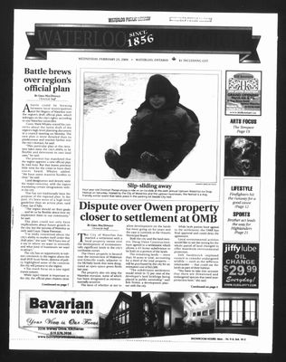 Waterloo Chronicle (Waterloo, On1868), 25 Feb 2009