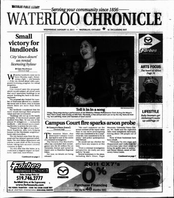 Waterloo Chronicle (Waterloo, On1868), 12 Jan 2011